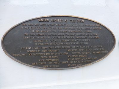 Oval plaque, Kennedy Park