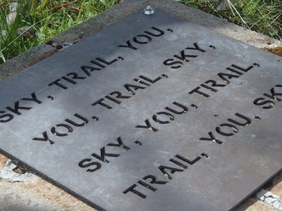 Plaque by the Tissington Trail - Sky, Trail, You