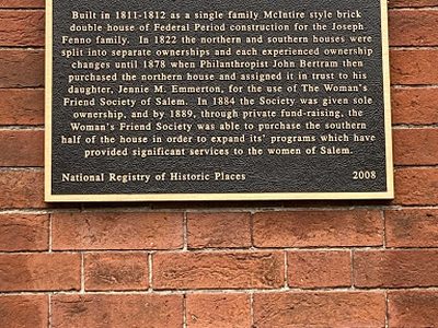 JOSEPH FENNO HOUSE/WOMAN'S FRIEND SOCIETY