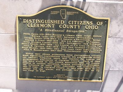 Distinguished Citizens of Clermont County, Ohio