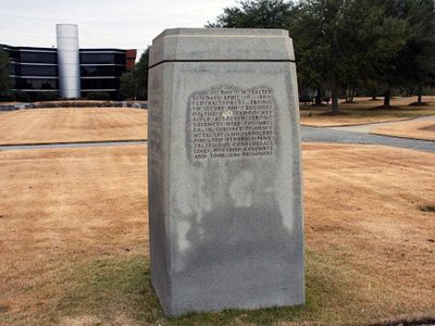 Federal Forces Capture Columbus Georgia (un-named stone monument)