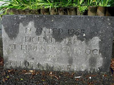 Plaque, St Eugene's Church