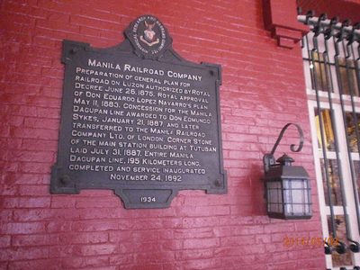 Manila Railroad Company historical marker