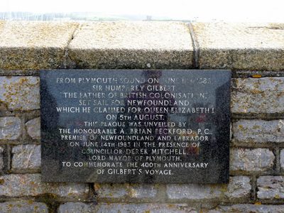 Plaque, Plymouth Harbour, Plymouth, Devon