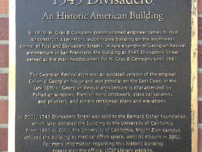 1545 Divisadero An Historic American Building