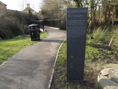 Fomus Walk & Elderflower Champayne  recipe plaque