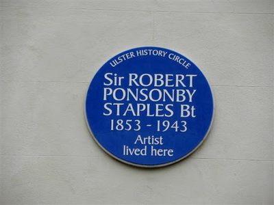 Plaque, Sir Thomas Ponsonby Staples Bt 1853 - 1943