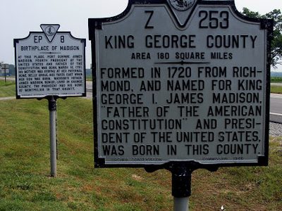 Birthplace of Madison and King George County