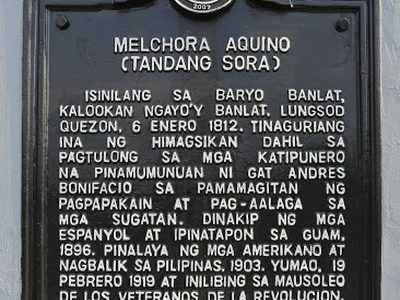Melchora Aquino historical marker