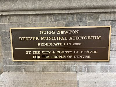 Quigg Newton Denver Municipal Auditorium