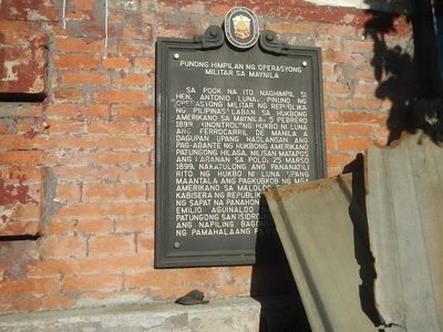 Headquarters of the Military Operations in Manila historical marker