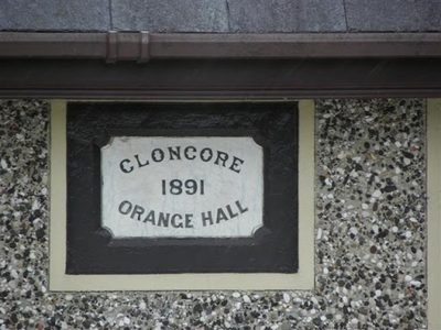 Plaque, Cloncore Orange Hall