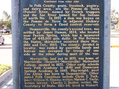 Polk County Historical Marker - Side II