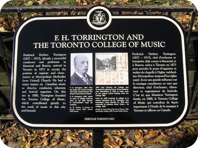 F.H. Torrington and the Toronto College of Music