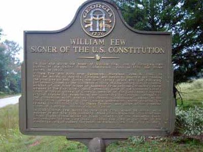 William Few Signer of the U.S. Constitution