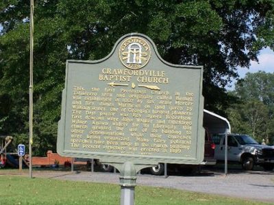 Crawfordville Baptist Church Historical Marker