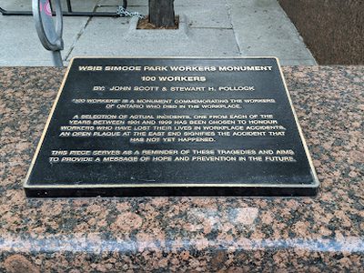 WSIB Simcoe Park Workers Monument