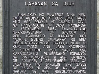 Battle of Imus historical marker
