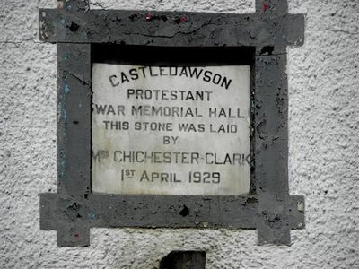 Plaque, Castledawson Protestant Memorial Hall