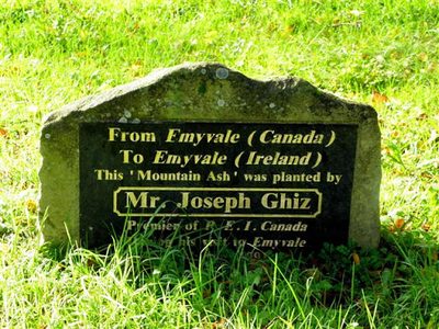 Joseph Ghiz plaque, Emyvale