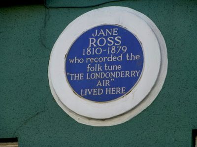 Jane Ross plaque, Limavady