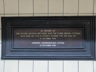 Plaque, Bounds Green Underground Station, London N11