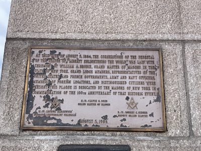 Statue of Liberty Pedestal Cornerstone