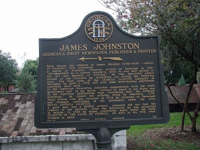James Johnston Georgia's First Newspaper Publisher