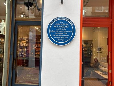 W. A. Mozart and barber John Couzin