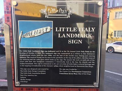 Little Italy Landmark Sign Marker