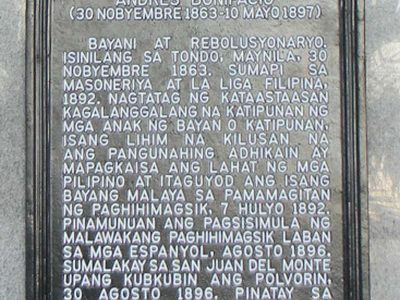 Andres Bonifacio historical marker