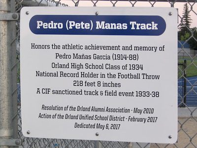 Pedro (Pete) Manas Track