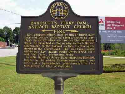 Bartlett's Ferry Dam: Antioch Baptist Church