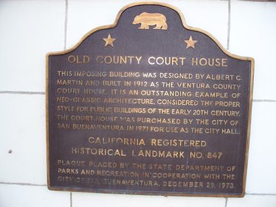 CHL# 847 VENTURA COUNTY COURTHOUSE