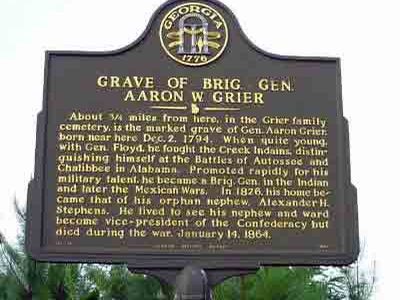 Grave of Brig. Gen. Aaron W. Grier