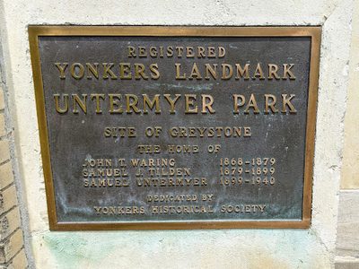 Registered Yonkers Landmark - Untermyer Park