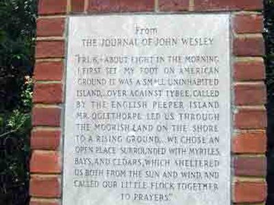 John Wesley landed in America