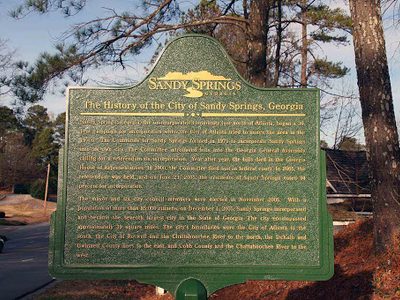 The History of the City of Sandy Springs, Georgia