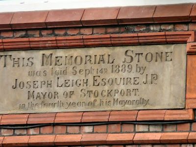 Stockport Lads Club Memorial Stone