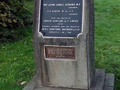 Plaque from a former bridge across the River Tawe in Swansea