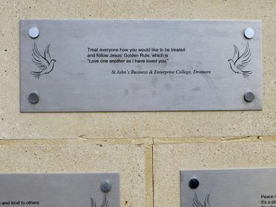 Peace pledge, St John's Business & Enterprise College, Dromore