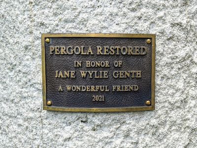 Pergola restored in honor of Jane Wylie Genth