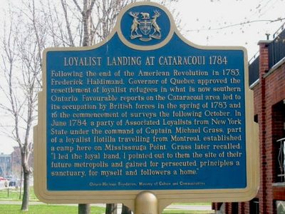 Loyalist Landing at Cataracoui 1784