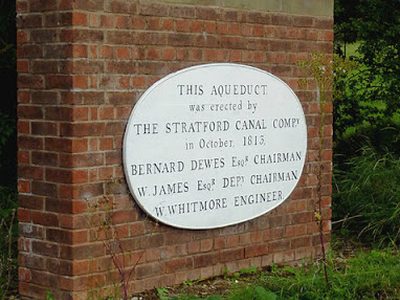 Canalside plaque at Wootton Wawen, Warwickshire