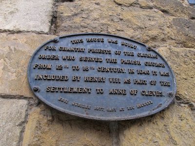 Plaque on Anne of Cleves House