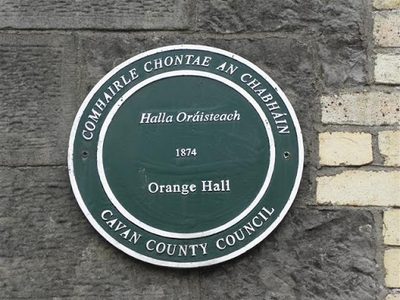Plaque, Orange Hall, Belturbet