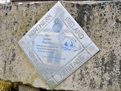 Sir James Martin plaque, Crossgar