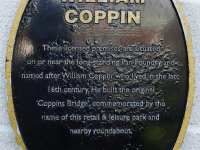 Plaque outside the William Coppin