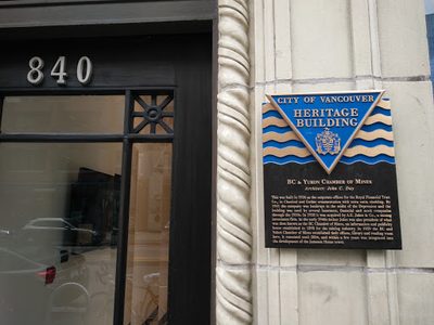 BC & Yukon Chamber of Mines (840 W Hastings)