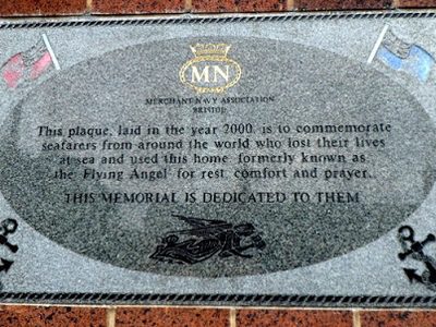 Flying Angel memorial plaque, Avonmouth, Bristol